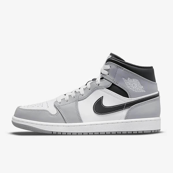 Nike Air Jordan 1 Mid Light Smoke Grey Anthracite Kengät Naiset Miehet Suomi