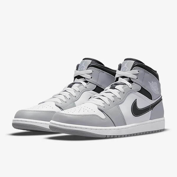 Nike Air Jordan 1 Mid Light Smoke Grey Anthracite Kengät Naiset Miehet Suomi