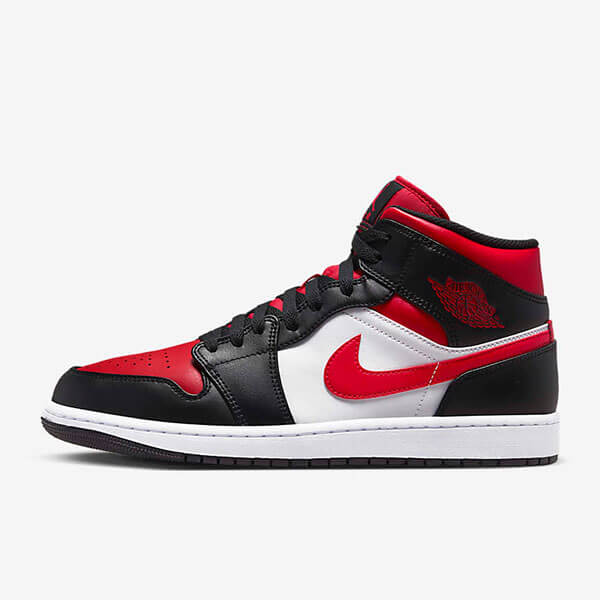 Nike Air Jordan 1 Mid Bred Toe Kengät Naiset Miehet Suomi