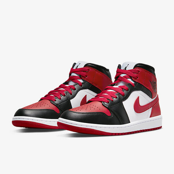 Nike Air Jordan 1 Mid Alternate Bred Toe Kengät Naiset Miehet Suomi