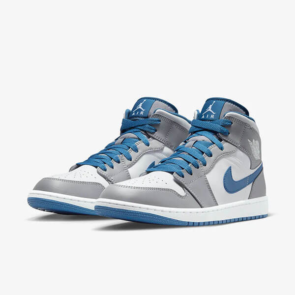 Nike Air Jordan 1 Mid True Blue Kengät Naiset Miehet Suomi